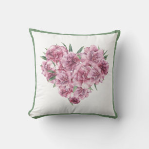 Elegant roze Waterverf Rozen Botan Ical Greenery Kussen