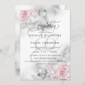 Elegant roze Waterverf Rozen Kaart (Voorkant / Achterkant)