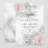 Elegant roze Waterverf Rozen Kaart (Voorkant / Achterkant)