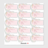 Elegant Roze Waterverf Rozen Mailing Labels (Vel)