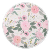 Elegant roze Waterverf schilderen Keramische Knop (Voorkant)