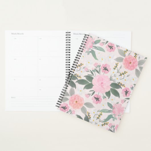 Elegant roze Waterverf schilderen Planner (Display)