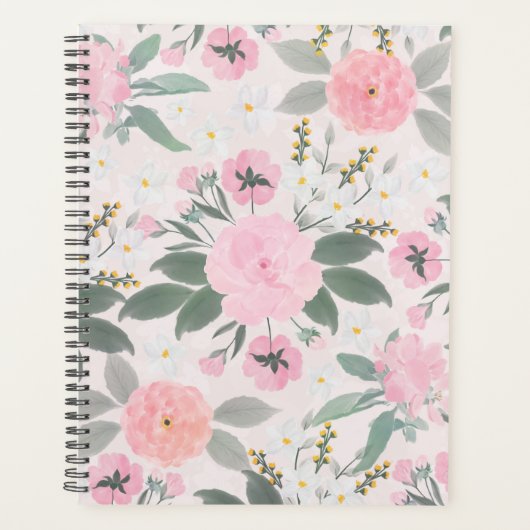 Elegant roze Waterverf schilderen Planner (Voorkant)