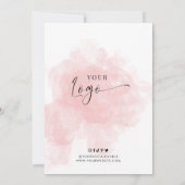 Elegant roze Waterverf Script Fundraiser Gala Kaart (Achterkant)