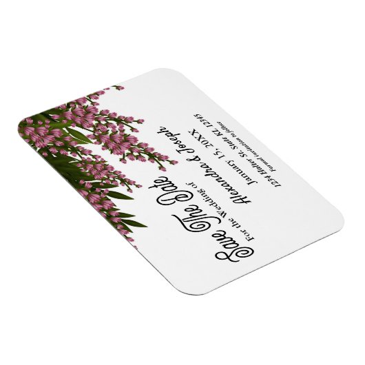 Elegant roze Waterverf sparen de datum Magneet (Rechterzijde)