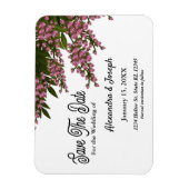 Elegant roze Waterverf sparen de datum Magneet (Verticaal)