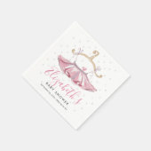 Elegant Roze Waterverf Tutu Ballerina Baby shower Servet (Hoek)