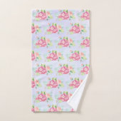 Elegant roze Waterverf ventilator Bouquet Patroon Bad Handdoek (Handdoek)