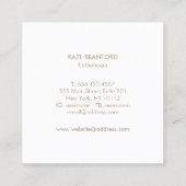 Elegant roze Waterverf ventilator Petal Skin Care  Vierkante Visitekaartje (Achterkant)