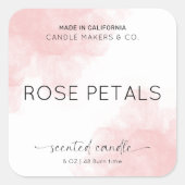 Elegant roze Waterverf Verpakking product Vierkante Sticker (Voorkant)