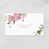 Elegant roze Waterverf Visitekaartje (Voorkant)