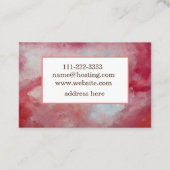 Elegant roze Waterverf Visitekaartje (Achterkant)