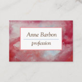 Elegant roze Waterverf Visitekaartje (Voorkant)