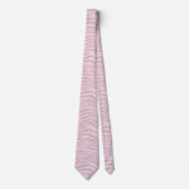 Elegant Roze Wavy Zebra Stripe Patroon Mannen Stropdas (Voorkant)