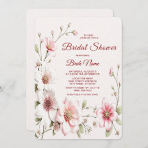 Elegant Roze White Floral Bridal Shower