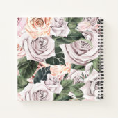Elegant  Roze White Floral Notitieboek (Achterkant)