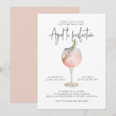 Elegant roze wijn tot perfecte 60e verjaardag kaart (Voorkant / Achterkant)