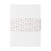 Elegant Roze Wildbloem Motief Monogram Uitnodigingen Wikkel (Achterkant Voorbeeld)