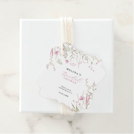Elegant Roze Wilde Floral Vrijgezellenfeest Bedankjes Labels