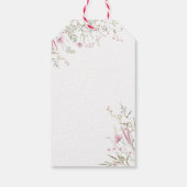 Elegant Roze Wilde Floral Vrijgezellenfeest Cadeaulabel (Achterkant)