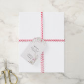 Elegant Roze Wilde Floral Vrijgezellenfeest Cadeaulabel (Met Touw)