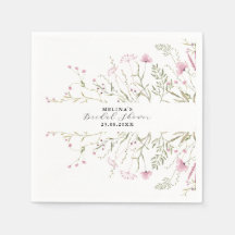 Elegant Roze Wilde Floral Vrijgezellenfeest