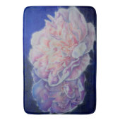 Elegant roze wit blauw pastel waterverf floraal badmat (Voorkant Verticaal)