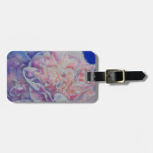 Elegant roze wit blauw pastel waterverf floraal bagagelabel (Voorkant horizontaal)