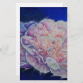 Elegant roze wit blauw pastel waterverf floraal briefpapier (Voorkant / Achterkant)