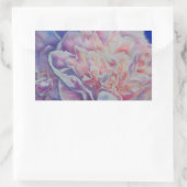 Elegant roze wit blauw pastel waterverf floraal rechthoekige sticker (Tas)