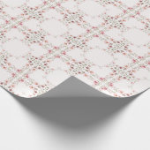 Elegant roze wit bloemeninpakpapier cadeaupapier (Hoek)