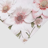 Elegant roze wit bloemenweefsel papier (Detail)