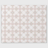 Elegant roze wit bloemverpakkings papier (Vlak)