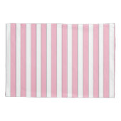 Elegant roze, wit en zilver Striped Hoesje set Kussensloop (Achterkant-Links)