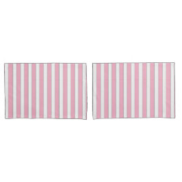 Elegant roze, wit en zilver Striped Hoesje set Kussensloop