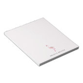 Elegant Roze Wit Flamingo Custom Notitieblok (Schuin)