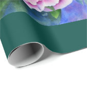 Elegant roze wit klassiek waterverf floral cadeaupapier (Rol Hoek)