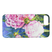 Elegant roze wit klassiek waterverf floral Case-Mate iPhone case (Achterkant (Horizontaal))