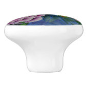 Elegant roze wit klassiek waterverf floral keramische knop (Zijkant)