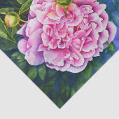 Elegant roze wit klassiek waterverf floral tissuepapier (Detail)