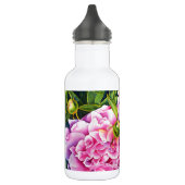 Elegant roze wit klassiek waterverf floral waterfles (Links)
