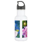 Elegant roze wit klassiek waterverf floral waterfles (Achterkant)