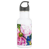 Elegant roze wit klassiek waterverf floral waterfles  (Voorkant)