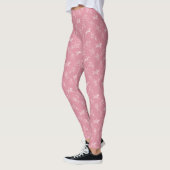 Elegant  Roze Wit Paardrijden Leggings (Links)