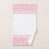 Elegant roze wit paisley patroon bad handdoek (Handdoek)