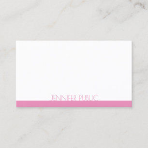 Elegant Roze Wit Sjabloon Modern Design Chique Visitekaartje