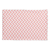 Elegant Roze & Wit visgraat Modern Patroon Kussensloop (Achterkant)