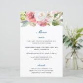 Elegant roze witte Blauwgroen tuin Floral Wedding (Staand voorkant)