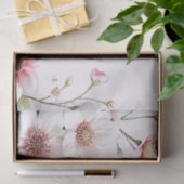 Elegant roze witte bloem tissuepapier (Geschenk)