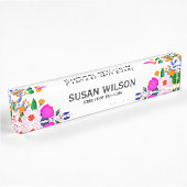 Elegant roze witte, gele ventilator Executive Mana Naambordje